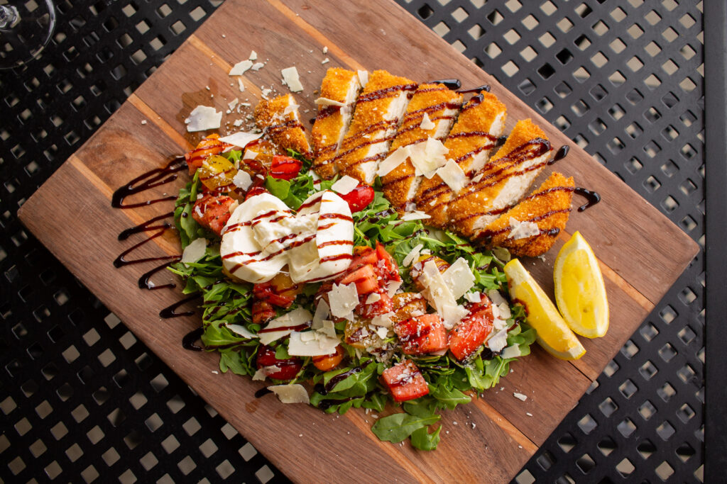 chicken milanese share board at The Terrace at Delaware Park